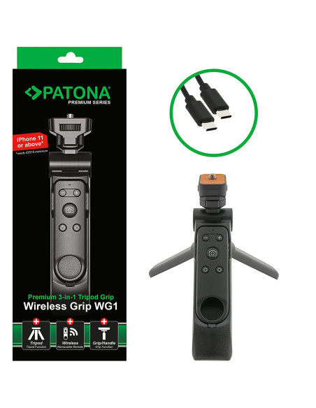 PATONA Premium Vlog Selfie Tripod Wireless Grip WG1